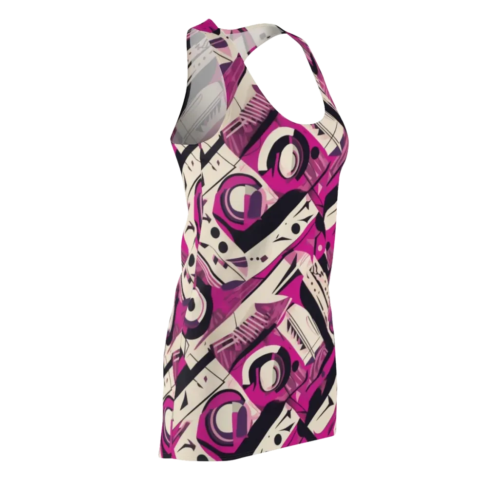 Angular Pulse on Racerback Dress — Front Side
