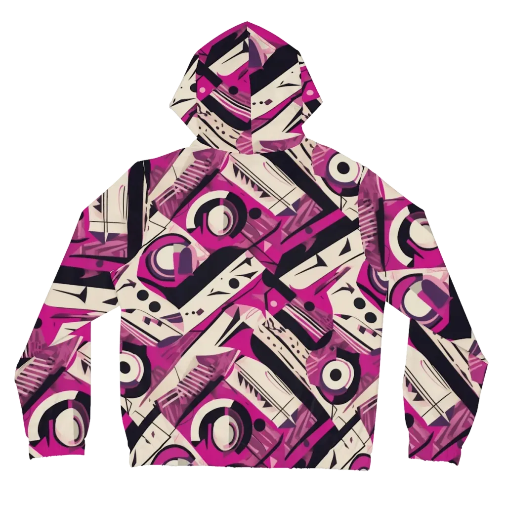 Angular Pulse on Women's Full-Zip Hoodie — Back