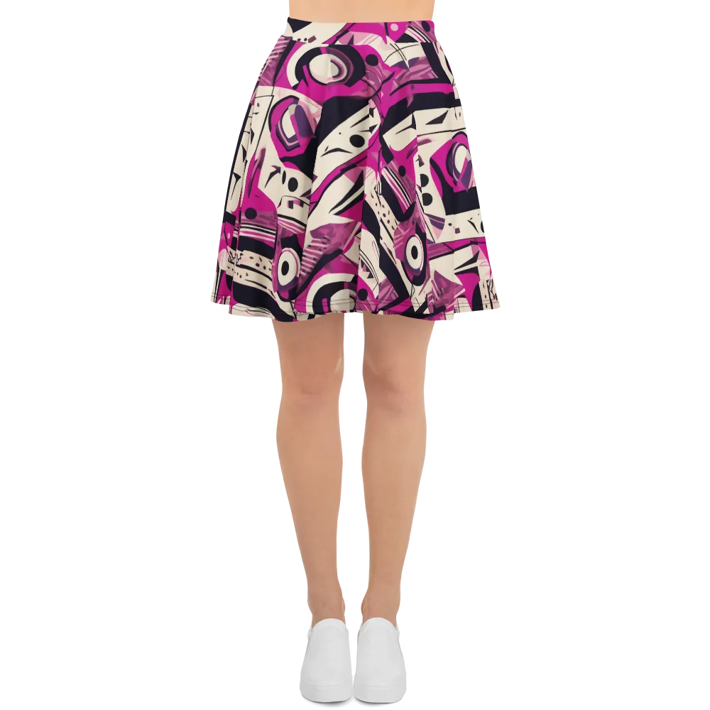 Angular Pulse on Skater Skirt — Front