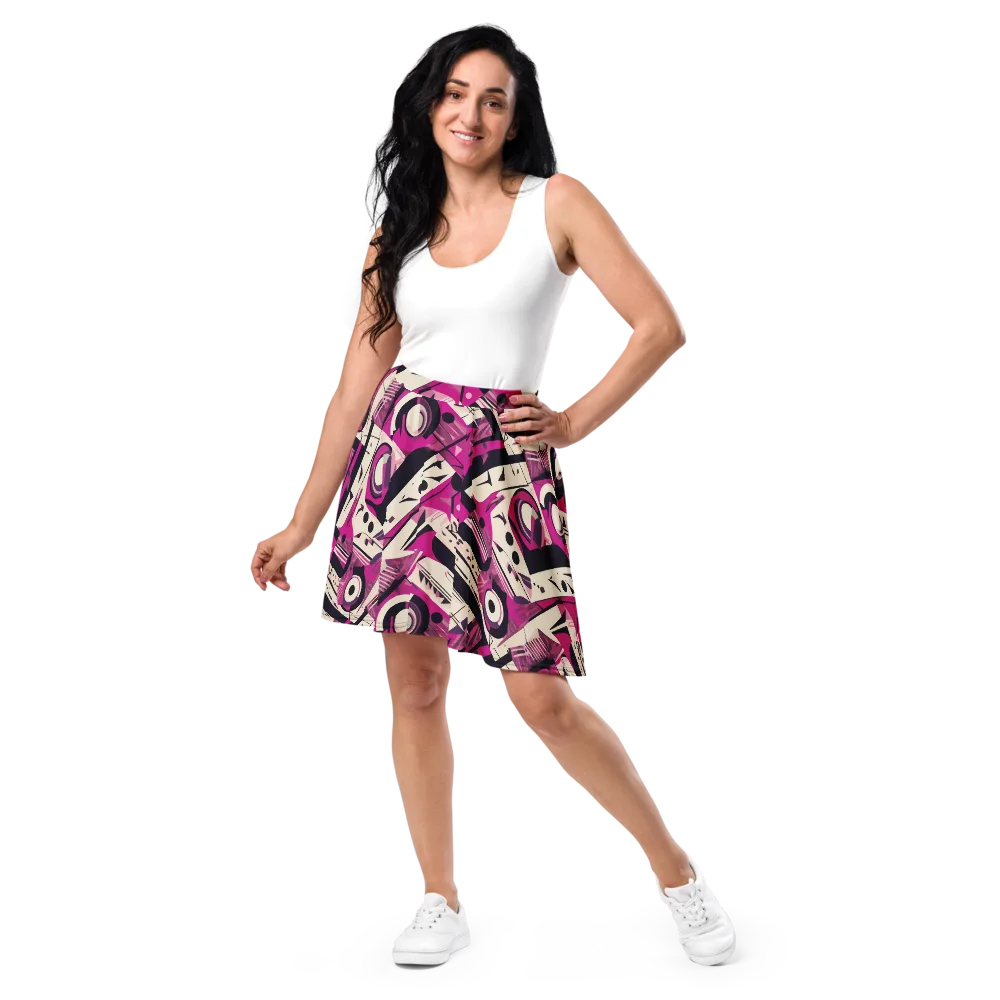 Angular Pulse on Skater Skirt — Front