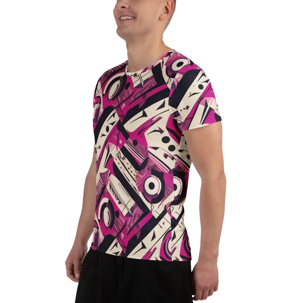 Angular Pulse on Men's Athletic T-Shirt — Left