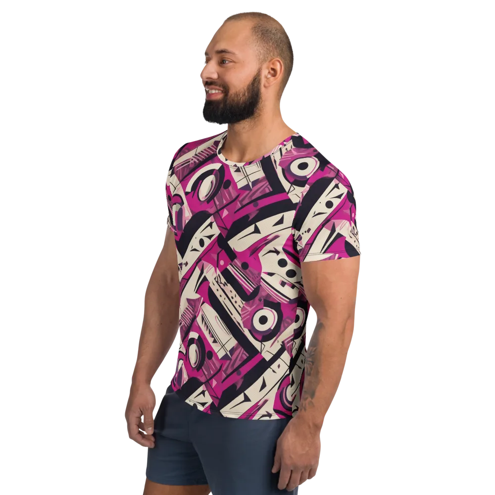 Angular Pulse on Men's Athletic T-Shirt — Left