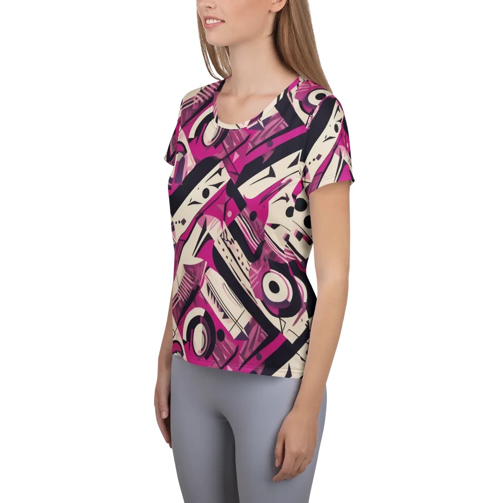 Angular Pulse on Women's Athletic T-Shirt — Left