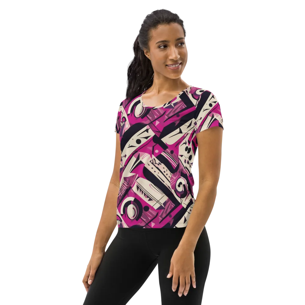 Angular Pulse on Women's Athletic T-Shirt — Left
