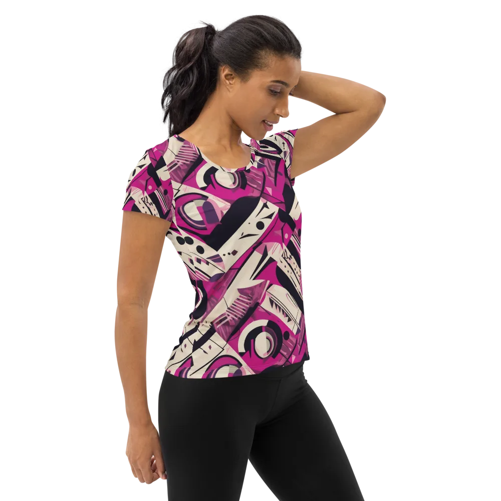 Angular Pulse on Women's Athletic T-Shirt — Right