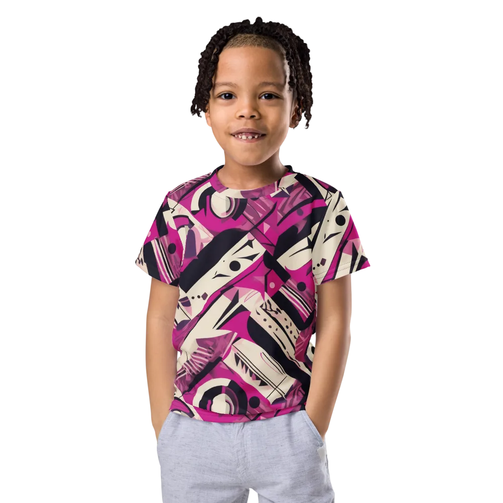 Angular Pulse on Kids Crew Neck T-Shirt — Front