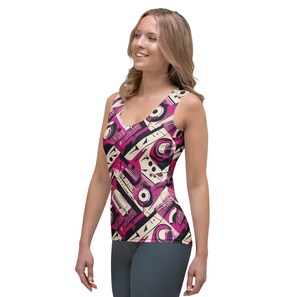 Angular Pulse on Women's Tank Top — Left Front