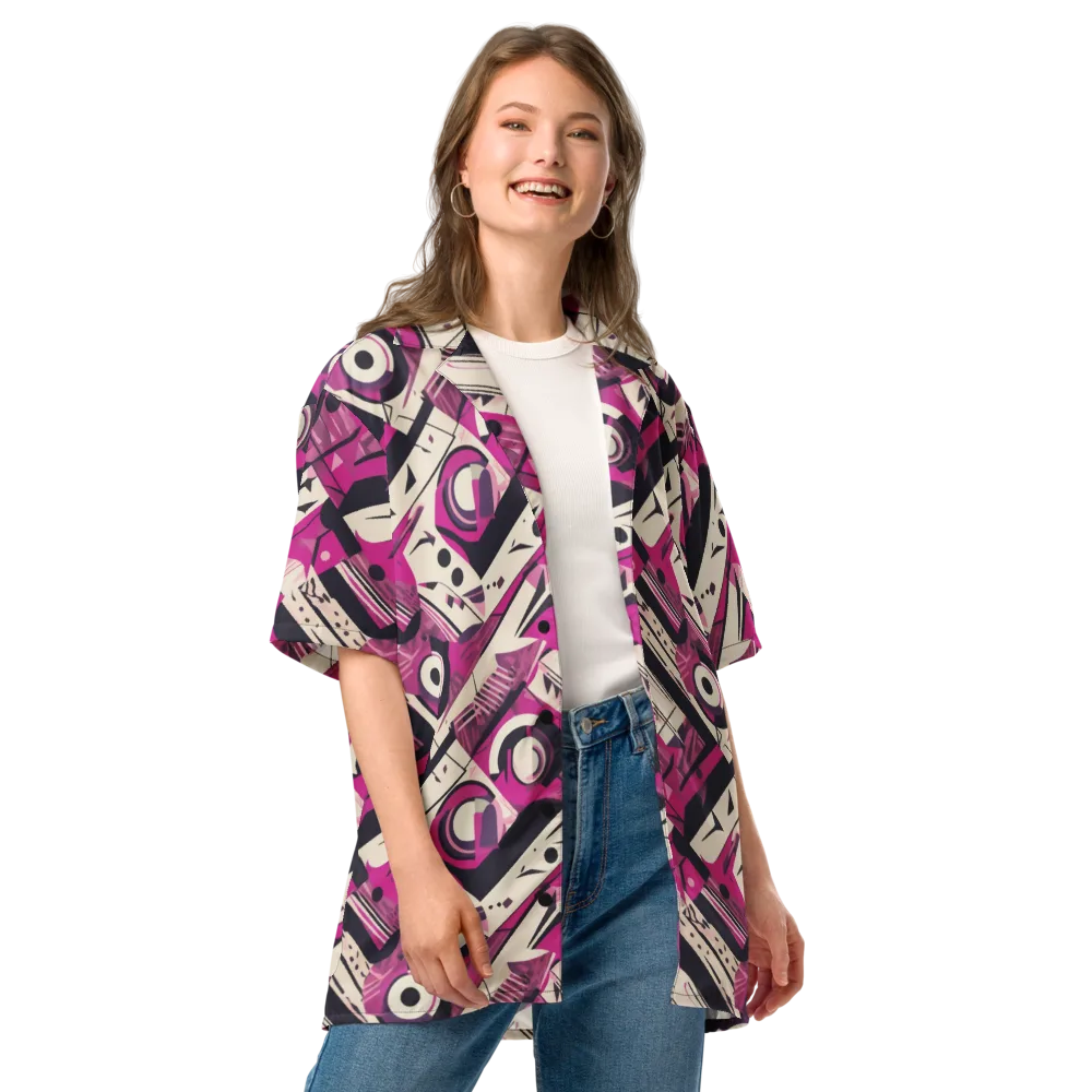 Angular Pulse on Button Shirt — Front