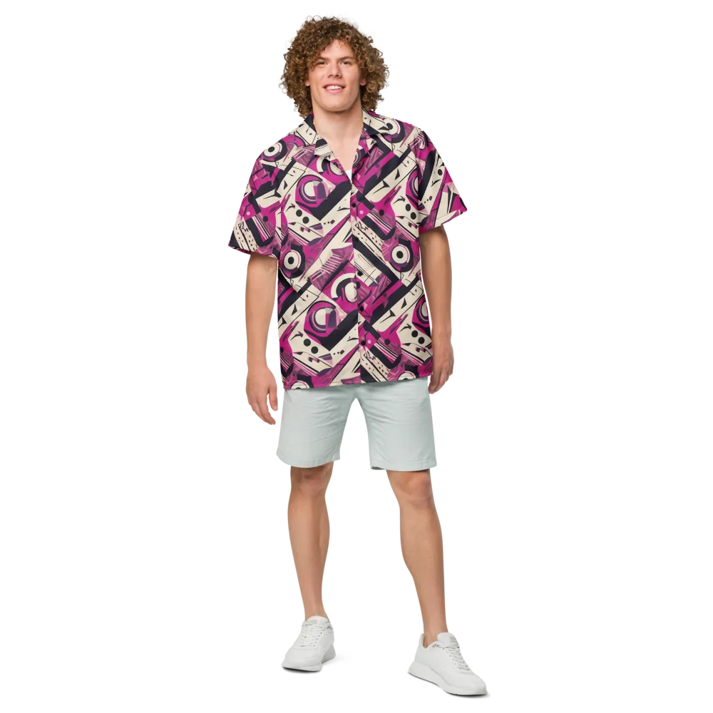 Angular Pulse on Button Shirt — Front