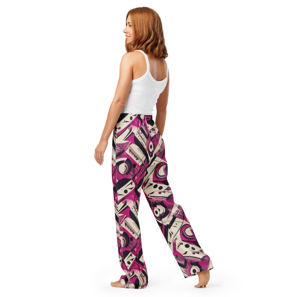 Angular Pulse on Women's Pajama Pants — Back