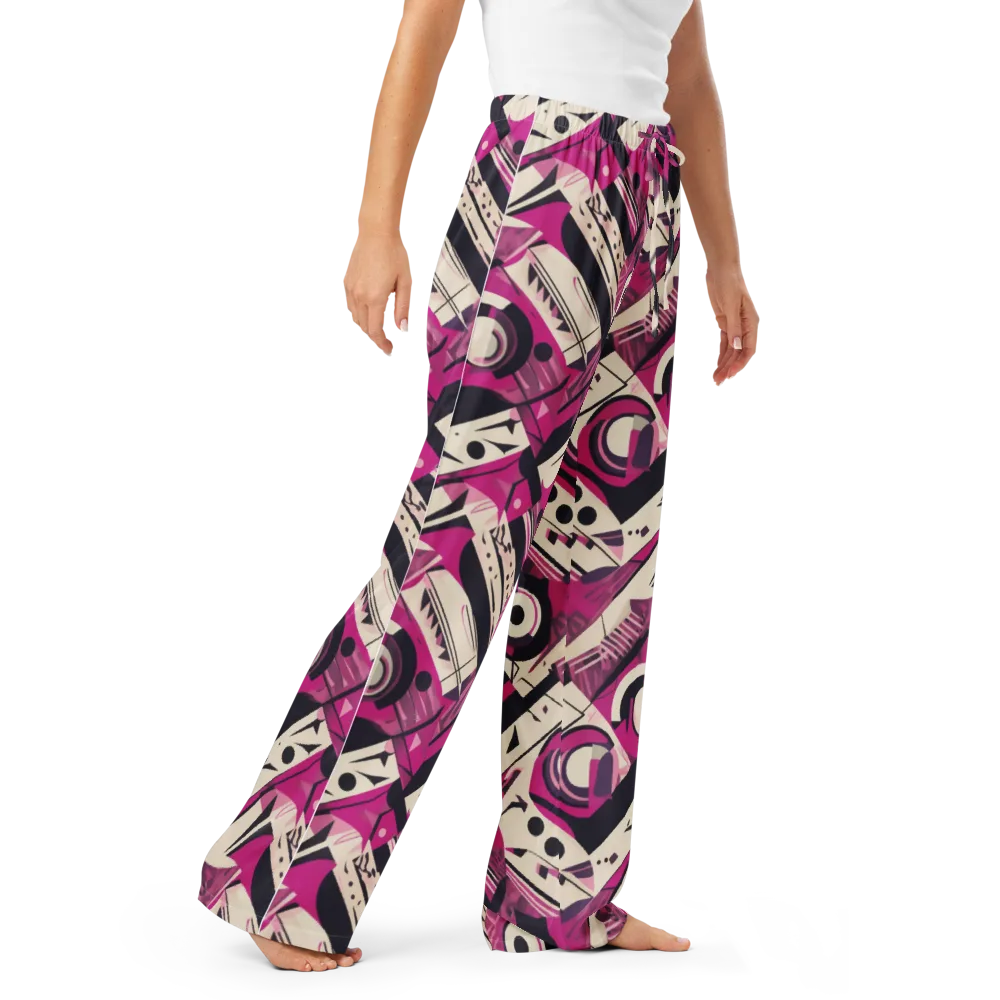 Angular Pulse on Women's Pajama Pants — Right Front