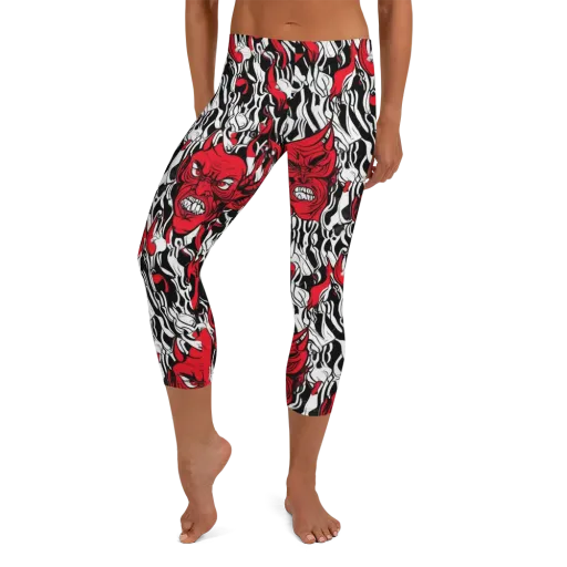 Devil’s Rorschach on a Capri Leggings