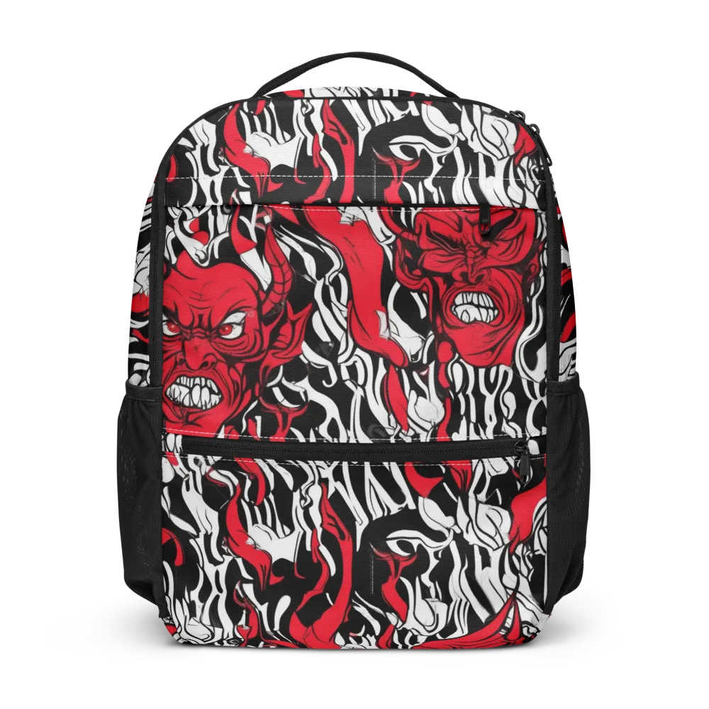 Devil’s Rorschach on Utility Backpack — Front
