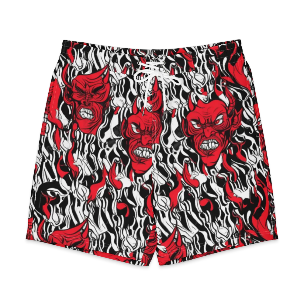 Devil’s Rorschach on Men's Board Shorts — Front