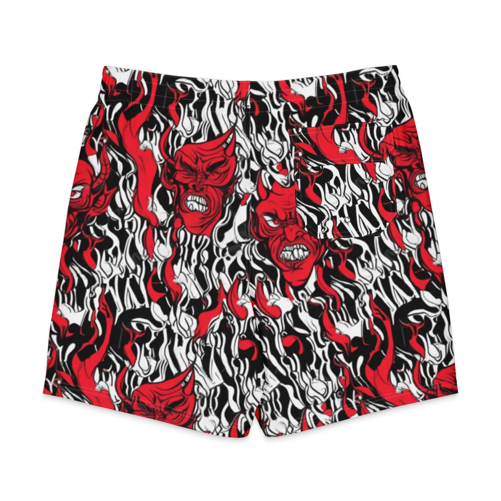 Devil’s Rorschach on Men's Board Shorts — Back