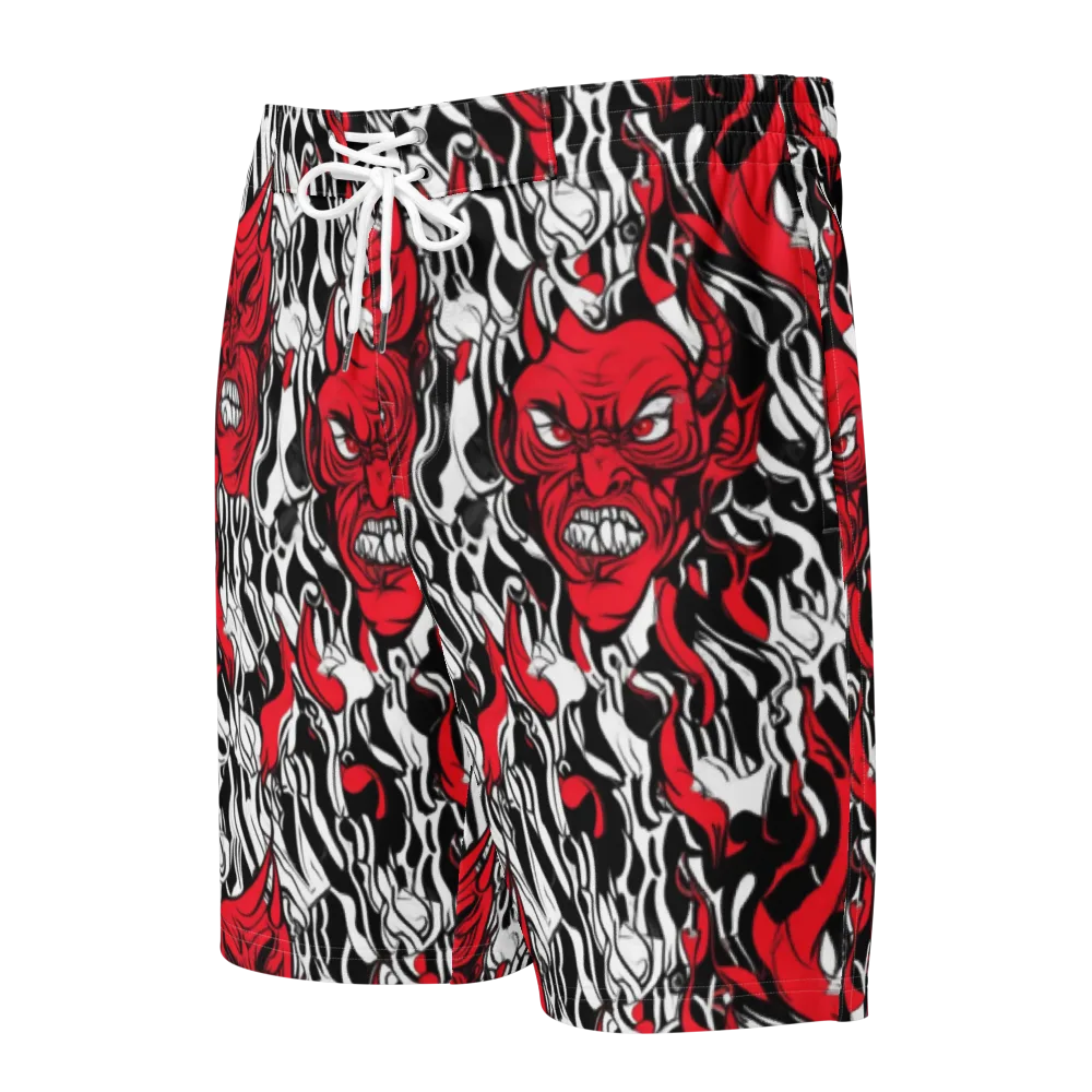 Devil’s Rorschach on Men's Board Shorts — Front