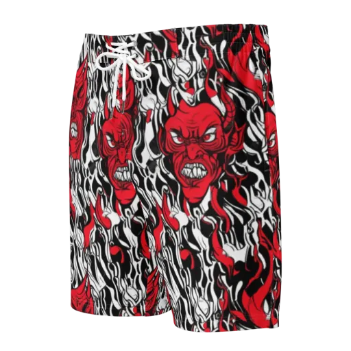 Devil’s Rorschach on a Men's Board Shorts