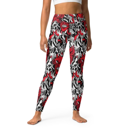 Devil’s Rorschach on a Yoga Leggings