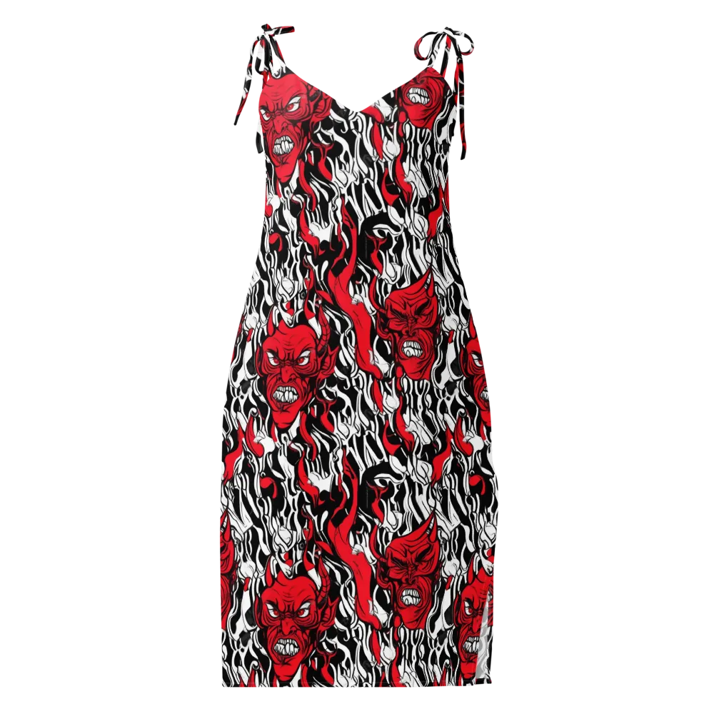 Devil’s Rorschach on Slip Dress — Front