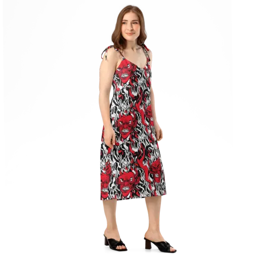 Devil’s Rorschach on a Slip Dress