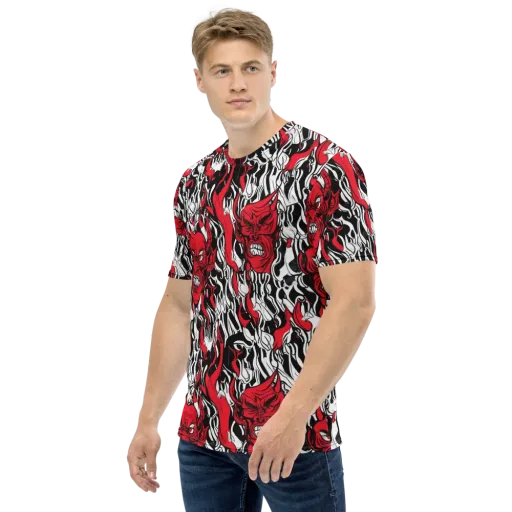 Devil’s Rorschach on a Men's Crew Neck T-Shirt