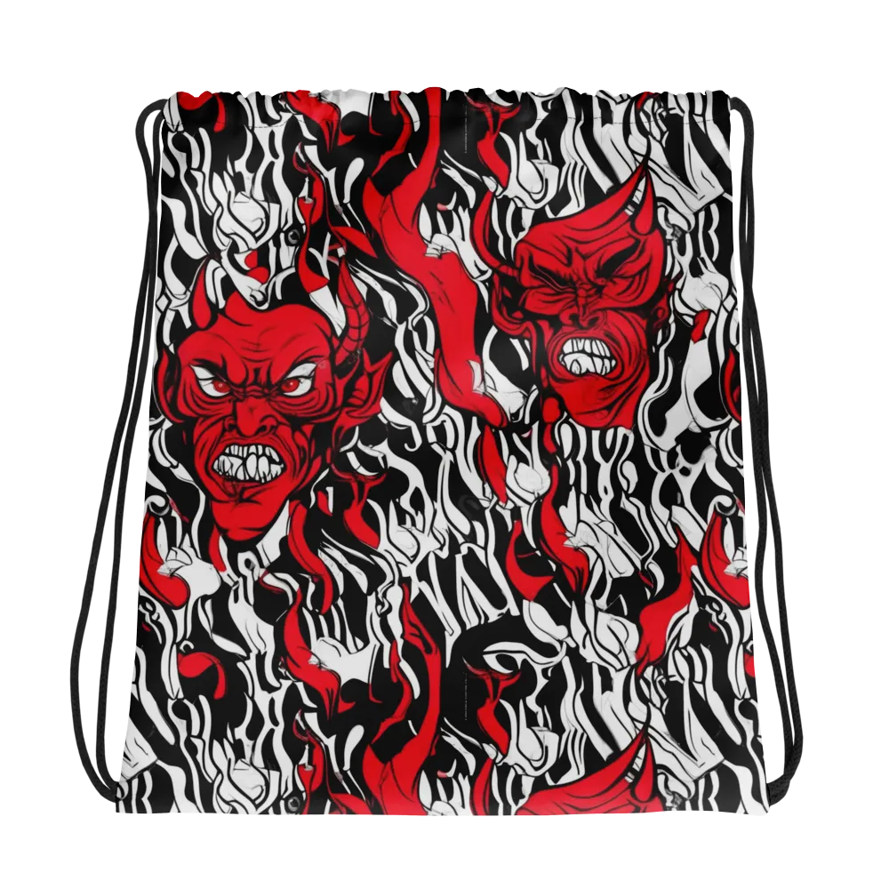 Devil’s Rorschach on Drawstring Bag — Photo