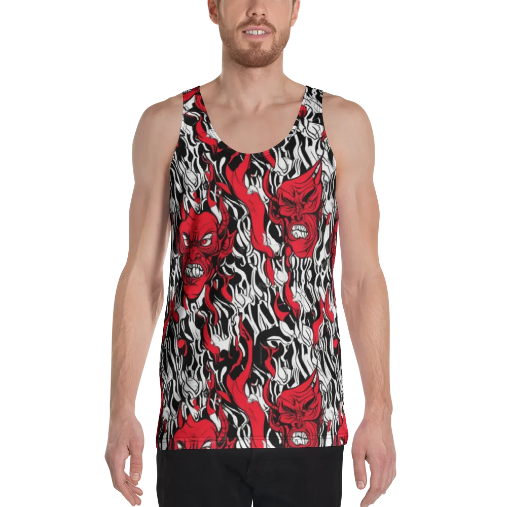 Devil’s Rorschach on Men's Tank Top — Front