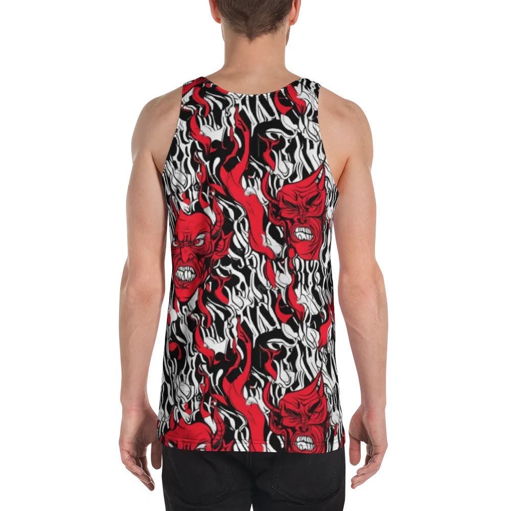 Devil’s Rorschach on Men's Tank Top — Back