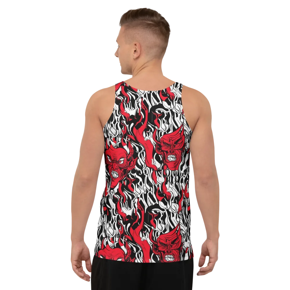 Devil’s Rorschach on Men's Tank Top — Back