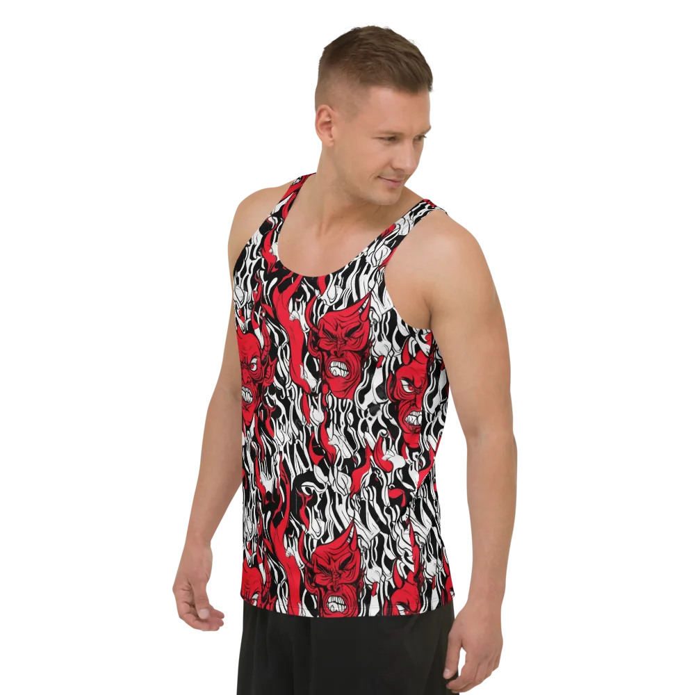 Devil’s Rorschach on Men's Tank Top — Left Front