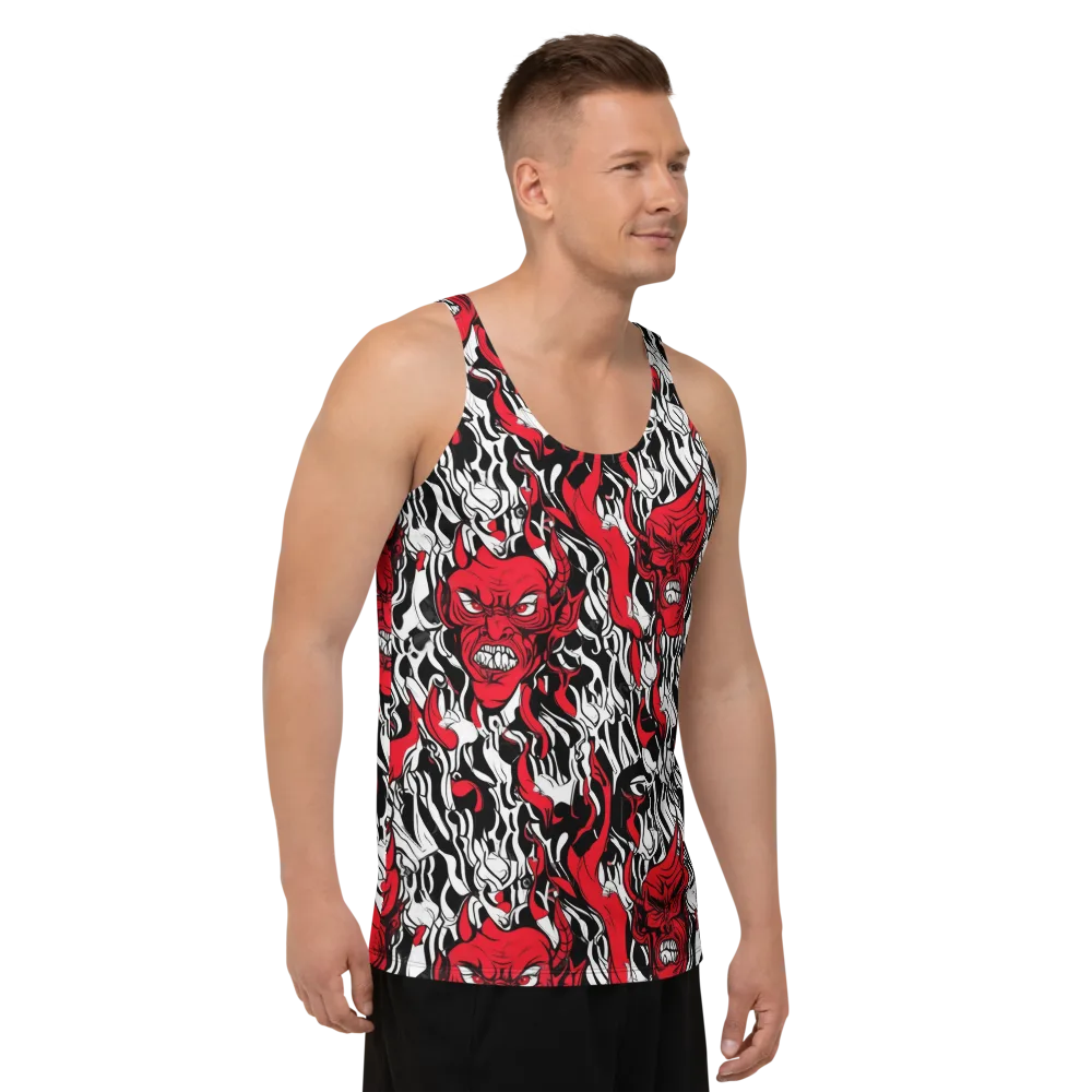 Devil’s Rorschach on Men's Tank Top — Right Front