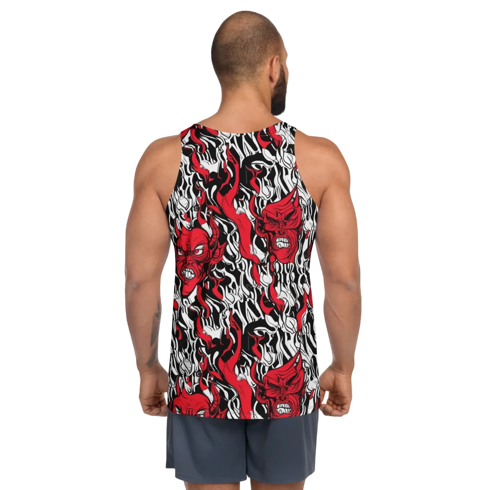 Devil’s Rorschach on Men's Tank Top — Back