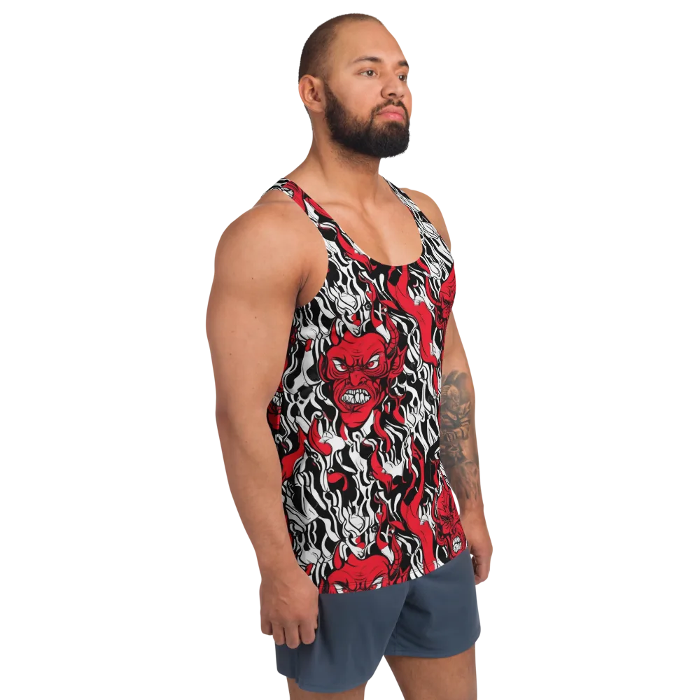 Devil’s Rorschach on Men's Tank Top — Right Front