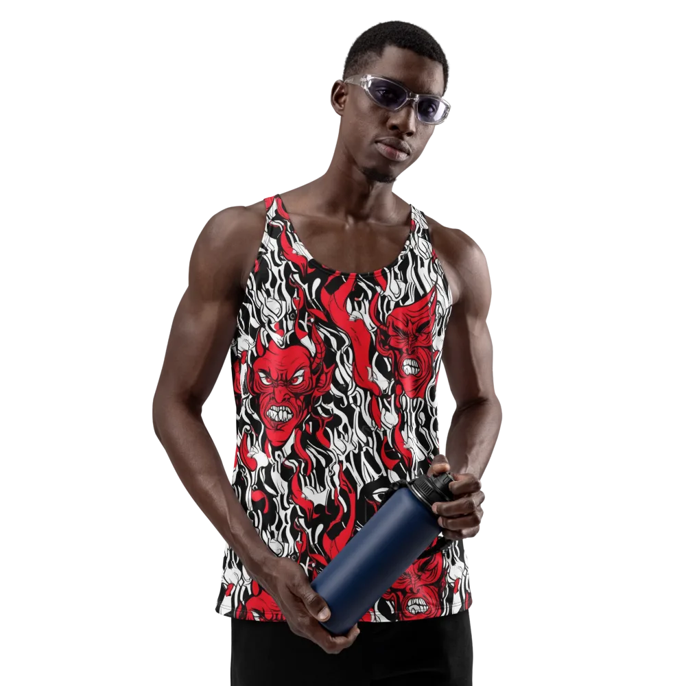 Devil’s Rorschach on Men's Tank Top — Front