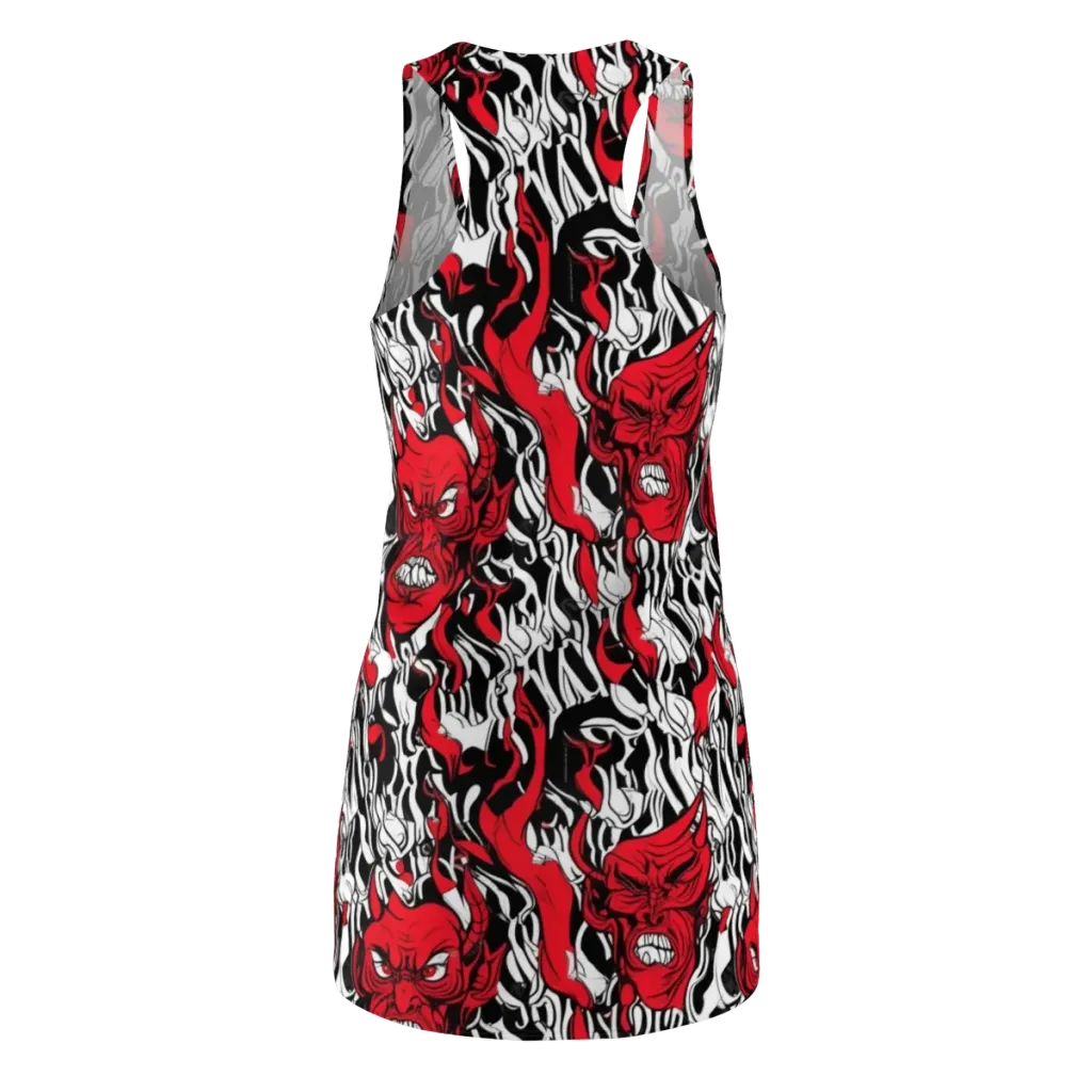 Devil’s Rorschach on Racerback Dress — Back