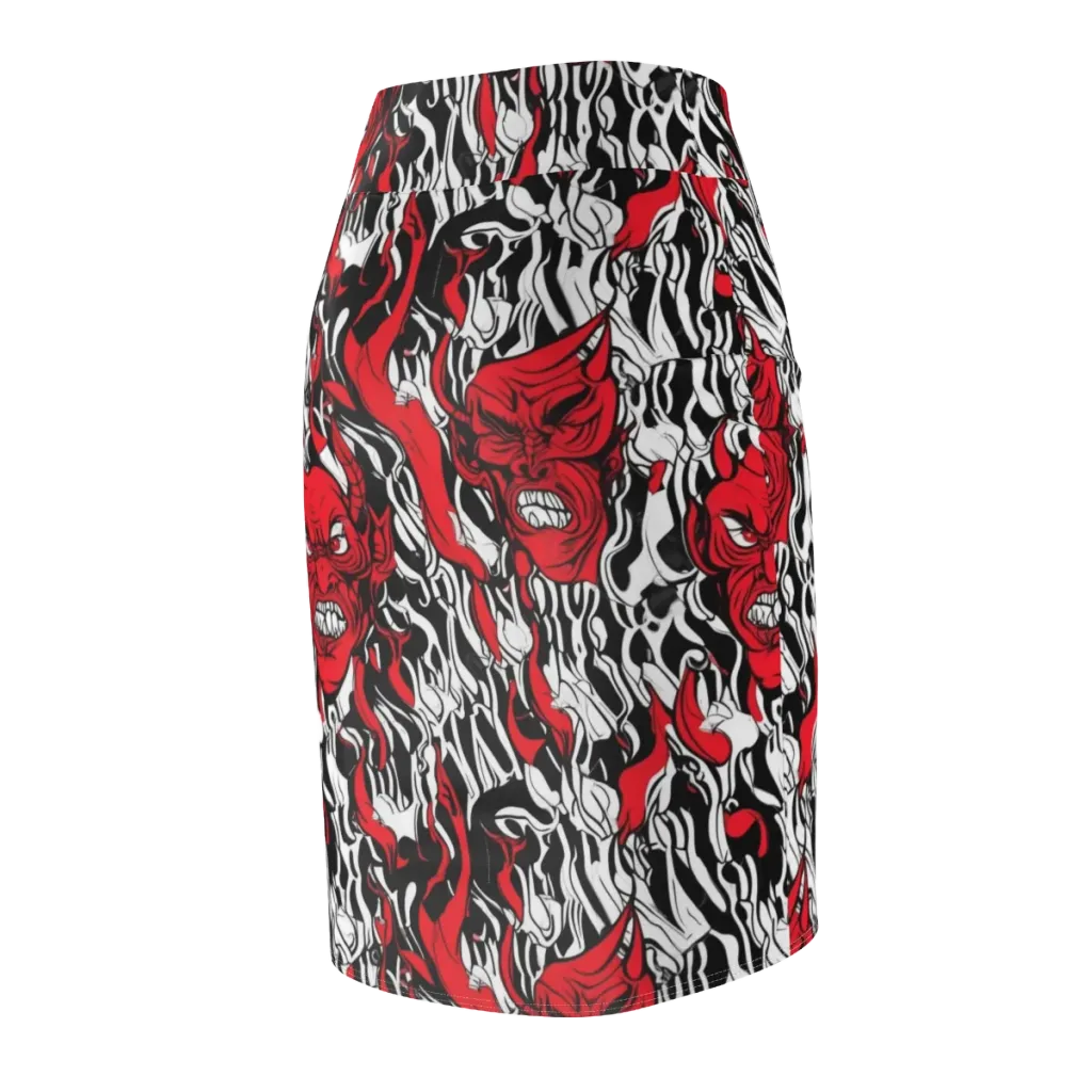 Devil’s Rorschach on Pencil Skirt — Back Side