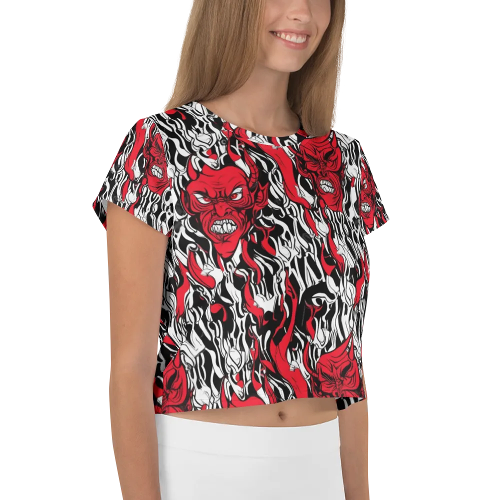 Devil’s Rorschach on Crop Tee — Right