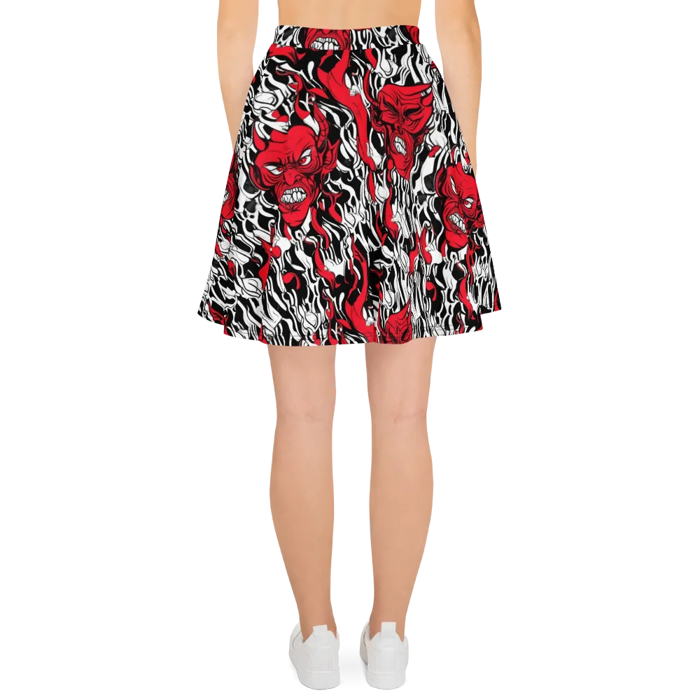 Devil’s Rorschach on Skater Skirt — Back