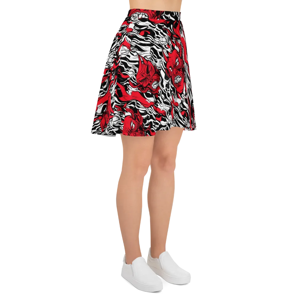 Devil’s Rorschach on Skater Skirt — Right