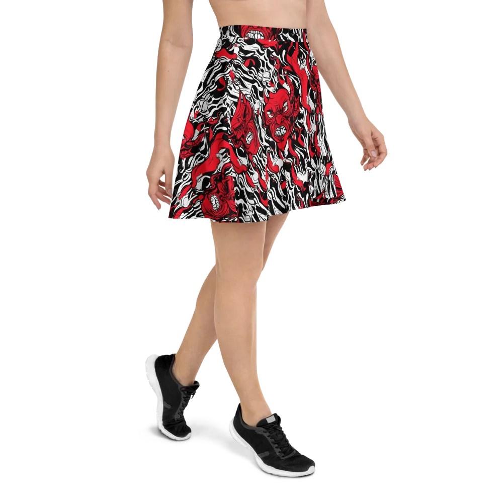Devil’s Rorschach on Skater Skirt — Right