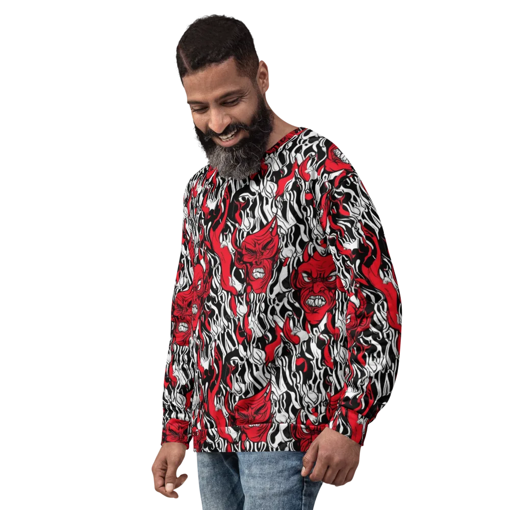 Devil’s Rorschach on Sweatshirt — Left Front