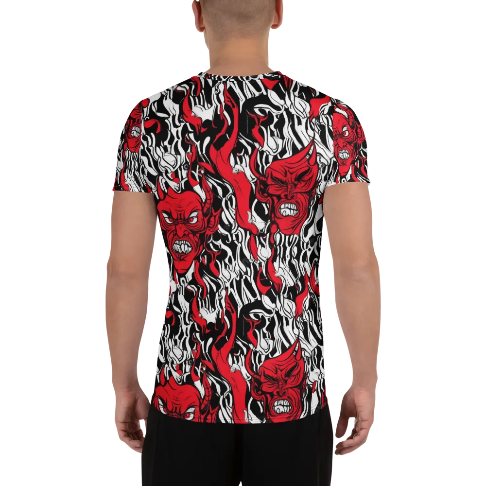 Devil’s Rorschach on Men's Athletic T-Shirt — Back