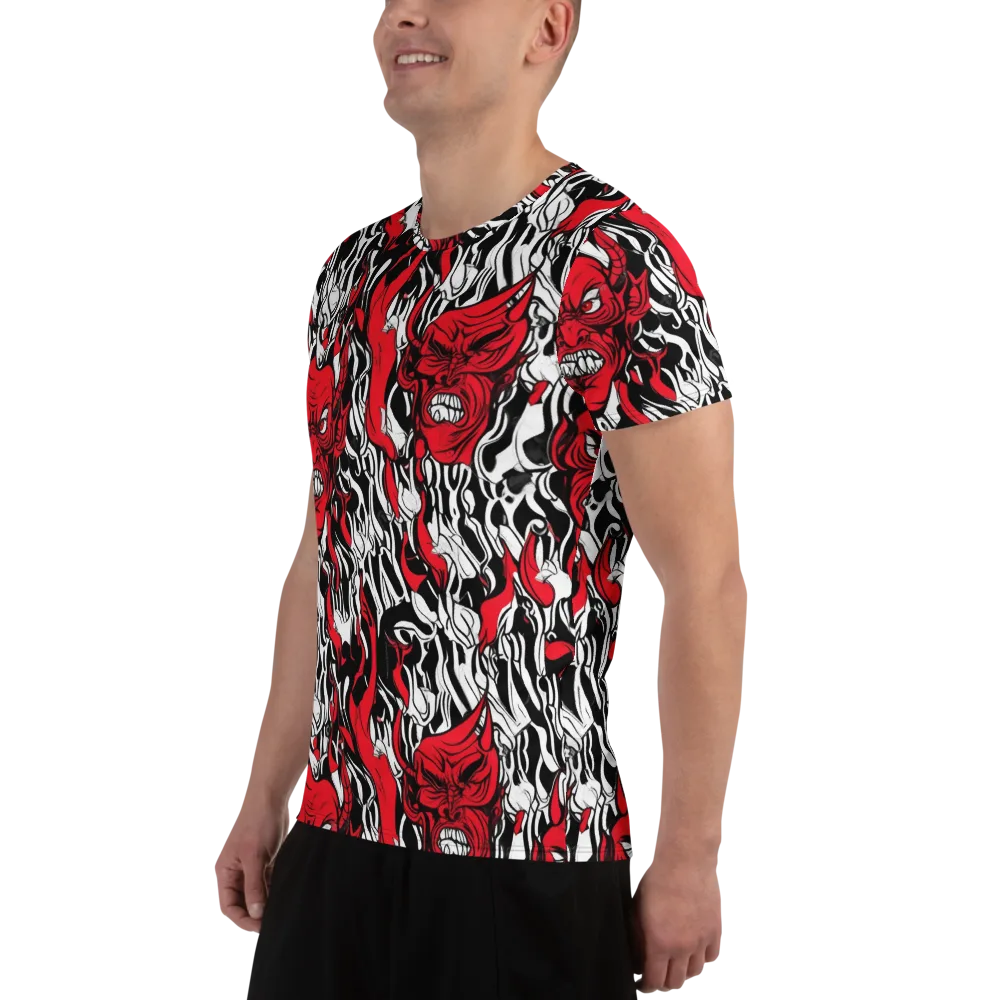 Devil’s Rorschach on Men's Athletic T-Shirt — Left