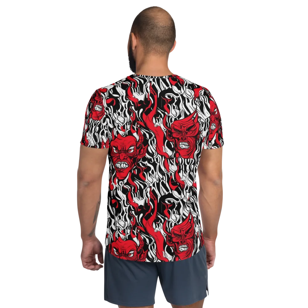 Devil’s Rorschach on Men's Athletic T-Shirt — Back