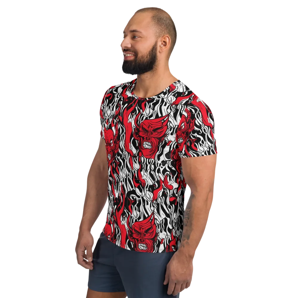 Devil’s Rorschach on Men's Athletic T-Shirt — Left