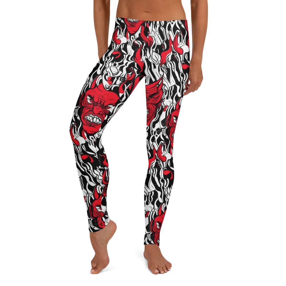 Devil’s Rorschach on Leggings — Front