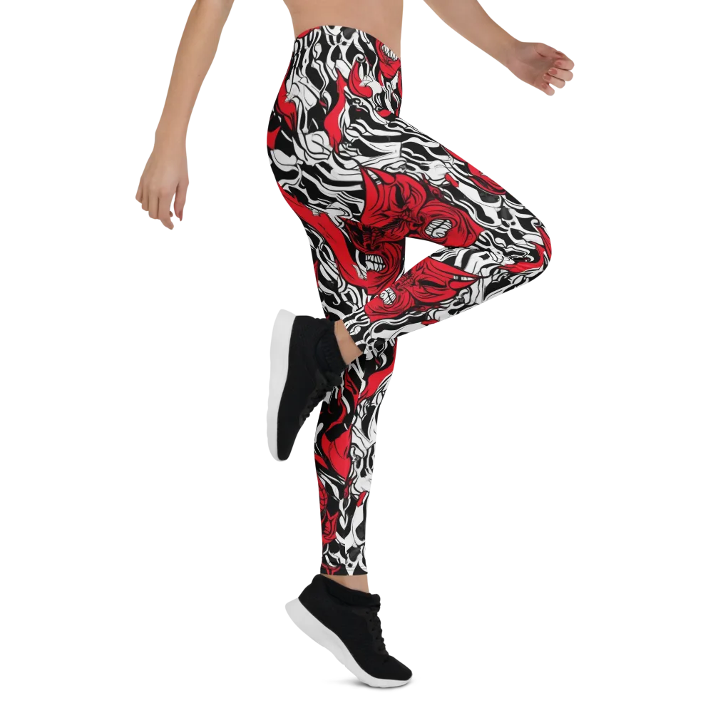 Devil’s Rorschach on Leggings — Right