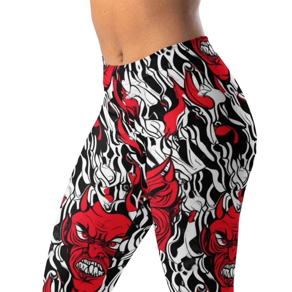 Devil’s Rorschach on Leggings — Left Front