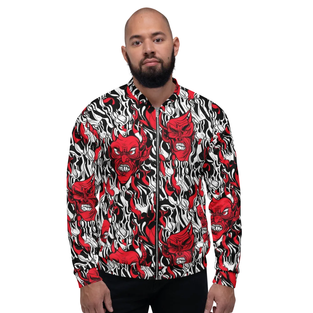 Devil’s Rorschach on Bomber Jacket — Front
