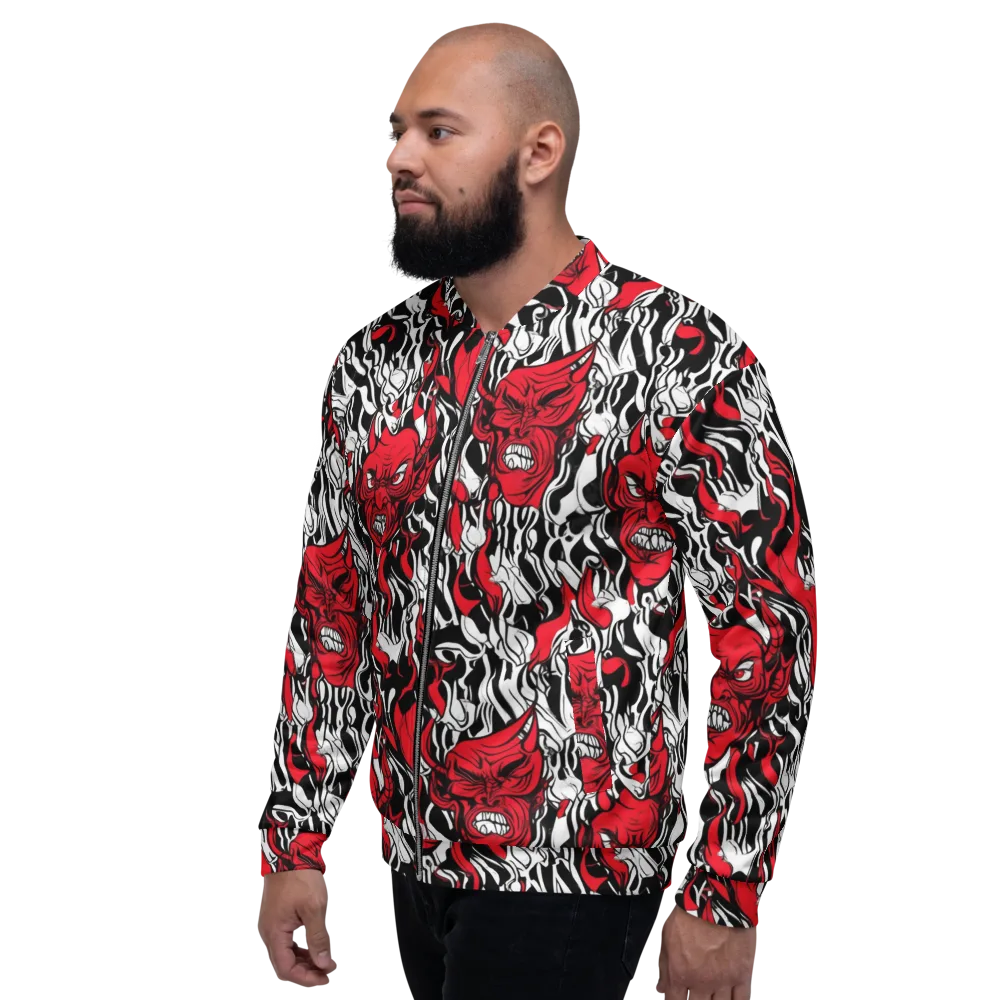 Devil’s Rorschach on Bomber Jacket — Left